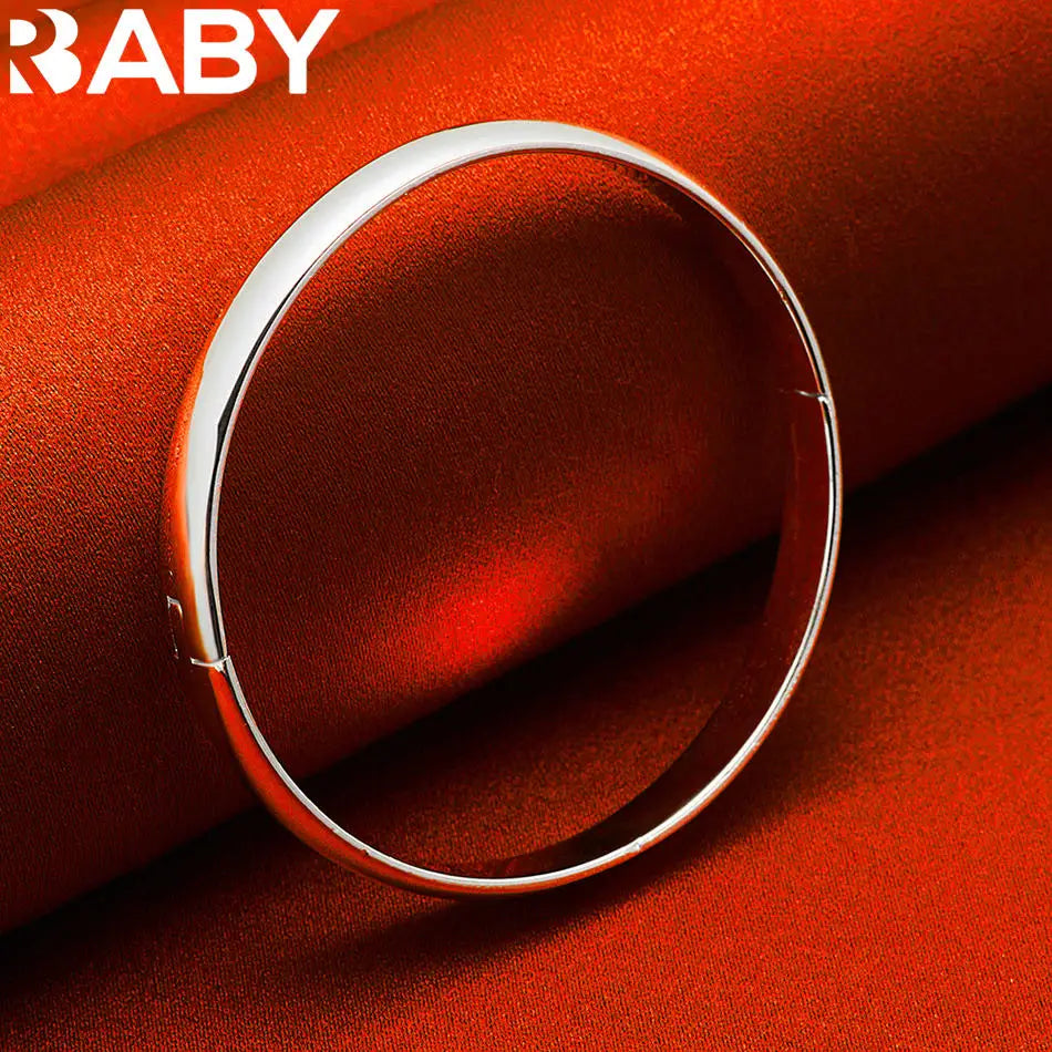 URBABY 925 Sterling Silver Design Round Bangle For Women Creativity Gifts Street All-match Party And Daily Wear Vera Lux