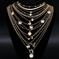 Simple Stackable Necklaces Set for Women Fashion Butterfly Heart Star Pearl Moon Pendant Necklaces Boho Jewelry Gifts 2025 Vera Lux