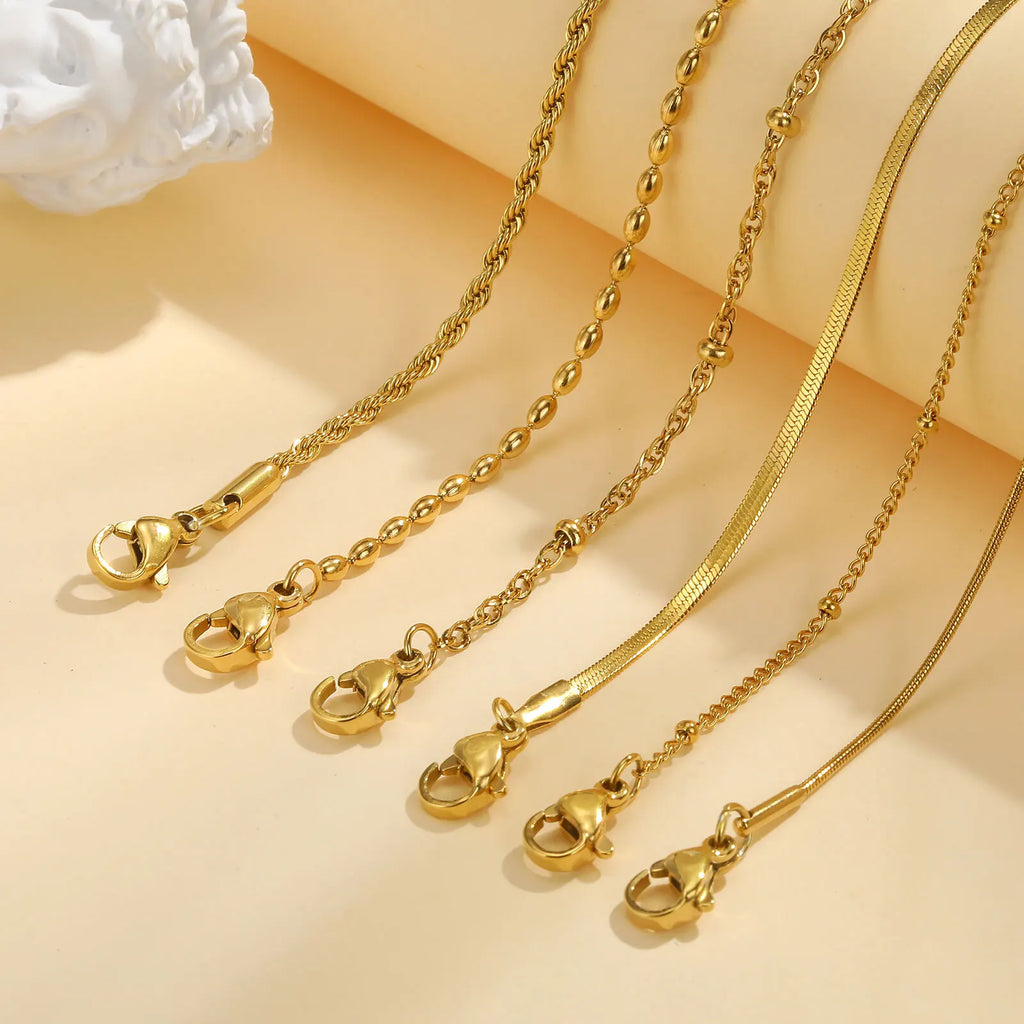 Thin Link Women Bracelet, Stainless Steel 18K Gold Plated Wrist Chain Waterproof Resistant Jewelry Vera Lux