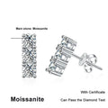 NeeTim 1.2cttw Full Moissanite Stud Earrings for Women 3.5mm Gemstone Lab Diamond Studs Earrings 925 Sterling Silver Jewelry Vera Lux