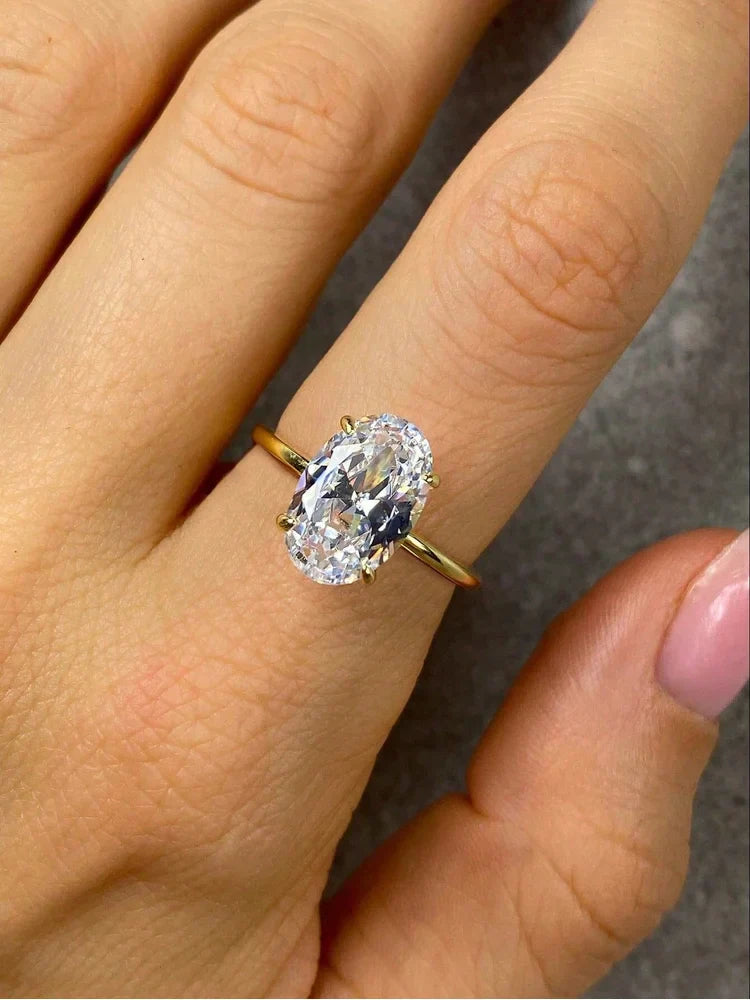 925 Sterling Silver Luxury Shiny 1-8CT Zircon Engagement Ring Wedding Band For Women Promise Eternity Ring Fine Jewelry Gift Vera Lux