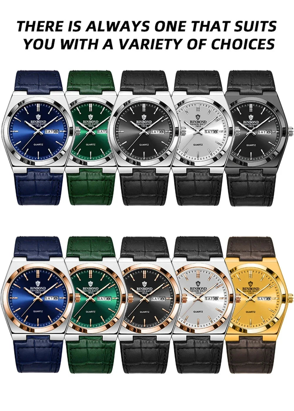 New Leather Casual Business Gold Clock Men Luxury Watch Automatic Watches Mens Fashion Quartz Wristwatches Gifts Reloj Hombre Vera Lux