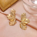 Minimalism Personality Metal Drop Earrings for Women Leaf Round Water Droplet Butterfly Twist Metal Earrings Geometry Jewelry Vera Lux