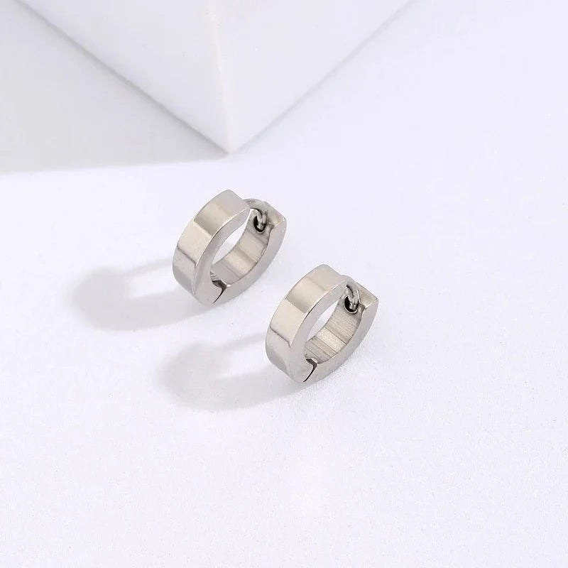 Fashion Trend Hip Hop Cool Stainless Steel Square Stud Earrings Simple Design Of Street Leisure Chic High-grade Jewelry Vera Lux
