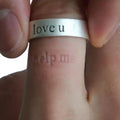 1PC Unique Design Sense Letter Handprint Ring For Men Women Versatile Fashion Couple Ring Personalized Simple Ring Jewelry Gifts Vera Lux