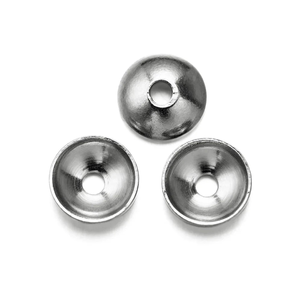 50pcs 3 4 5 6 8mm Stainless Steel Round Bead Caps Spacer Beads End Cap Connectors For DIY Necklace Jewelry Making Accessories Vera Lux