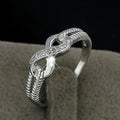 Lucky Letters 8 Shaped Rings For Women Sterling Silver Color AAA Cubic Zirconia Eternity Jewelry Female Wedding Gift Vera Lux