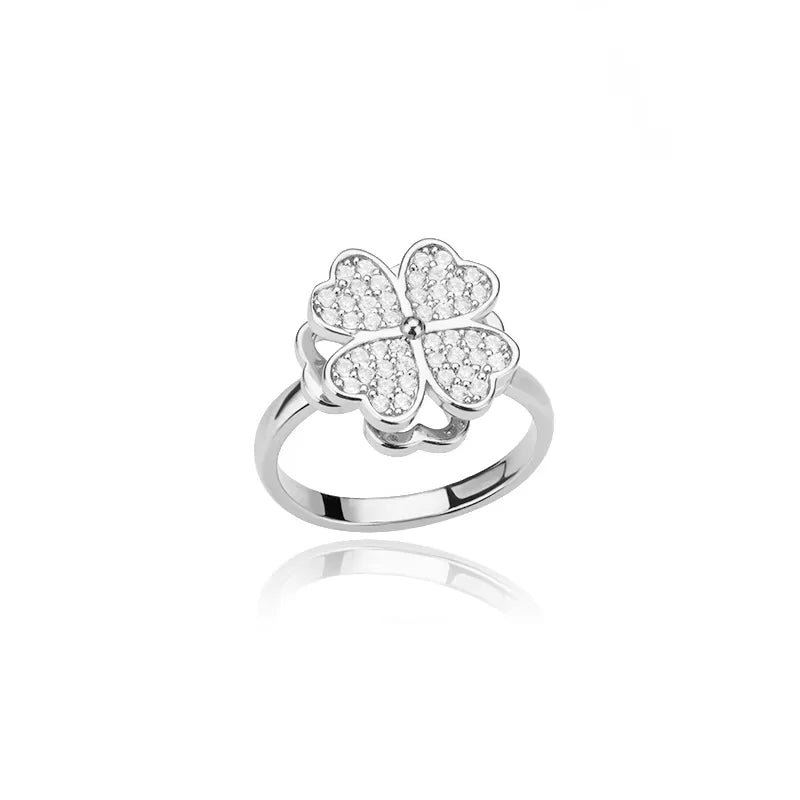 Anti Stress Anxiety Fidget Rings for Women Stainless Steel Sunflower Sun Star Spinner Ring Christmas Jewelry Gifts Dropshipping Vera Lux
