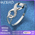 ALIZERO 925 Sterling Silver Zircon 8-Shape Ring for Women Wedding Rings Engagement Band Eternal Manifesto Jewelry Couple Gift Vera Lux