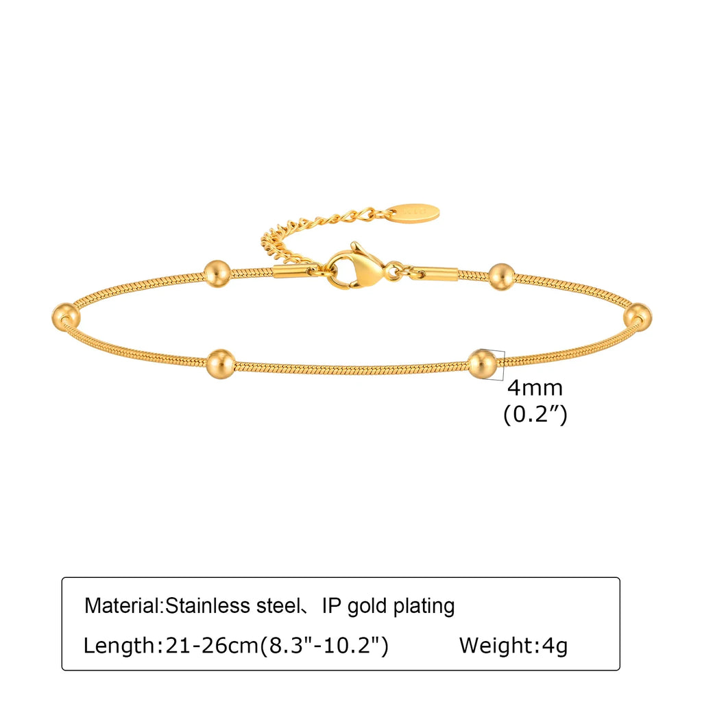 Stainless Steel Lucky Evil Eye Anklet Bracelet for Women, Blue Eye Beaded Chain Foot Anklets Summer Beach Lucky Amulet Gift Vera Lux