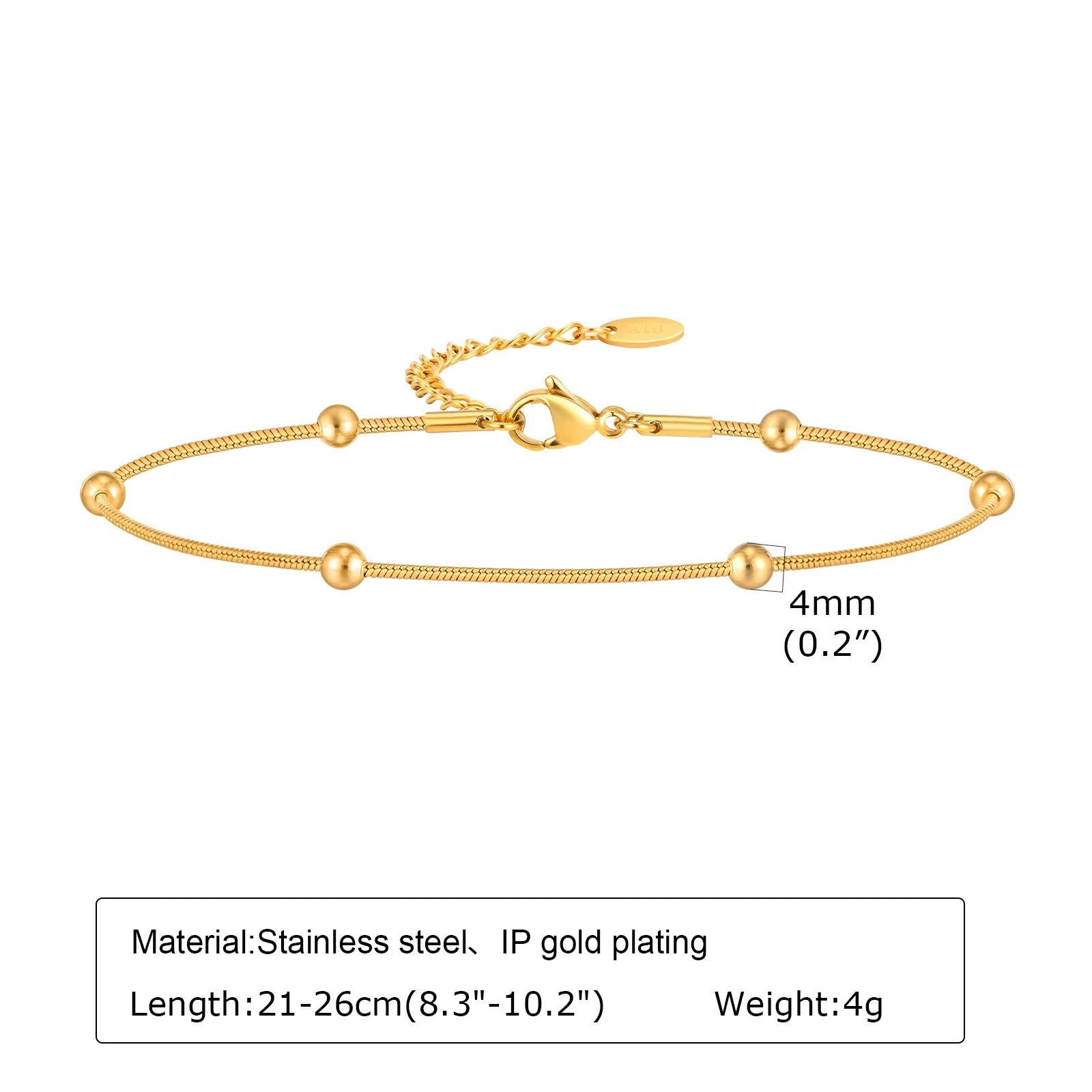 Stainless Steel Lucky Evil Eye Anklet Bracelet for Women, Blue Eye Beaded Chain Foot Anklets Summer Beach Lucky Amulet Gift Vera Lux