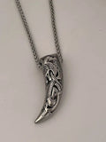 Vintage Titanium Steel Nordic Mythology Spiritual Viking Necklace Men Wolf Teeth Necklace for Men Amulet Jewelry Femstylo