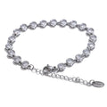 Yhpup Exquisite Colorful Cubic Zirconia Luxury Cast Chain Necklace Bracelet for Women Stainless Steel Waterproof Jewelry Gift Vera Lux