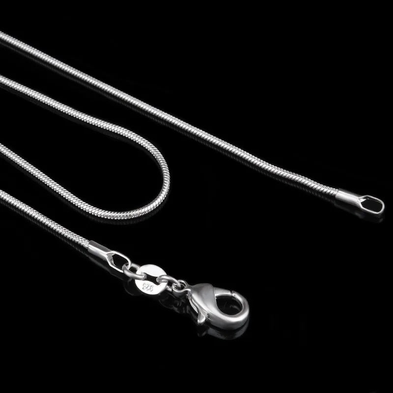 925 sterling silver necklace women, silver fashion jewelry Snake Chain 1mm Necklace 16 18 20 22 24" Vera Lux