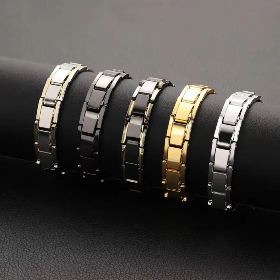 Fashion Stainless Steel Bangle Bracelet 9mm Width Italian Elastic Charm Bracelet Simple Design Men Women DIY Jewelry Gifts Vera Lux