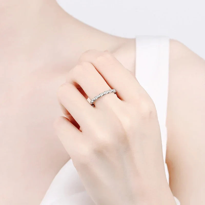 NeeTim Full Moissanite Ring 925 Sterling Silver with 18K Gold Plated Diamond Engagement Wedding Bridal Band Jewelry For Women Vera Lux