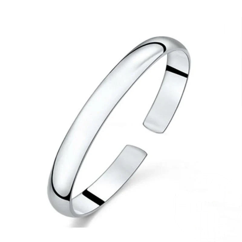 999 Sterling Silver Cuff Polishing Retro Bracelet Bangles For Women Party Wedding Jewelry Accessories Argent 925 Vera Lux