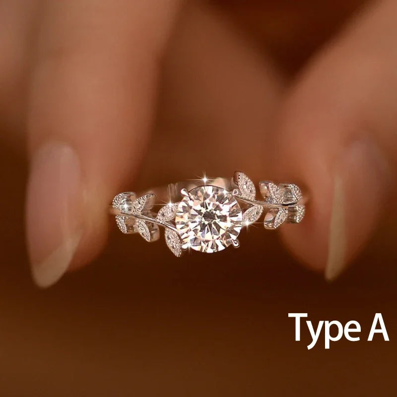 NeeTim 1CT Moissanite Diamond Rings Wedding Band for Women 925 Sterling Silver with Plated White Gold Bands Engagement Ring Vera Lux