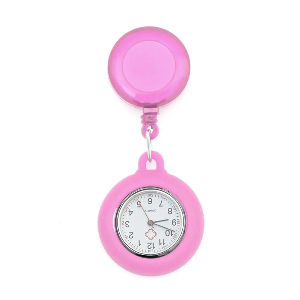 1PC New Retractable Nurse Watch Clip-on Fob Watch Doctor Medical Hanging Brooch Pin Quartz Clock Doctor Nurse Gifts Vera Lux