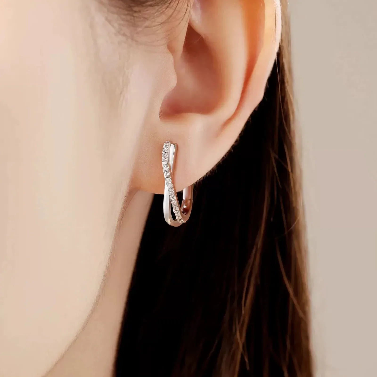 925 Silver Star Twisted Line Earrings Jewelry Versatile Hoop Earrings For Women Jewelry Fine Birthday Party Gifts Vera Lux