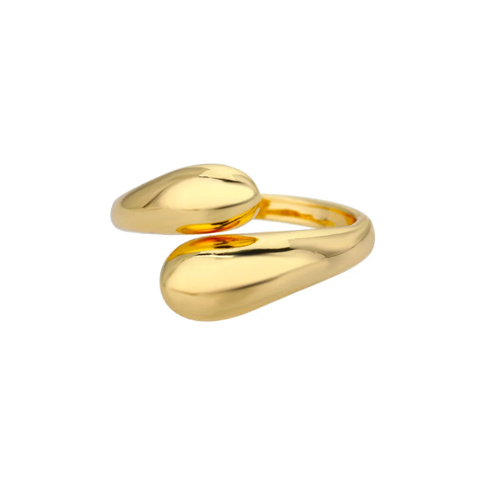 316L Stainless Steel Rings for Women Gold Color Multilayer Geometric Open Ring Vintage Waterproof Wedding Aesthetic Jewelry Gift Vera Lux