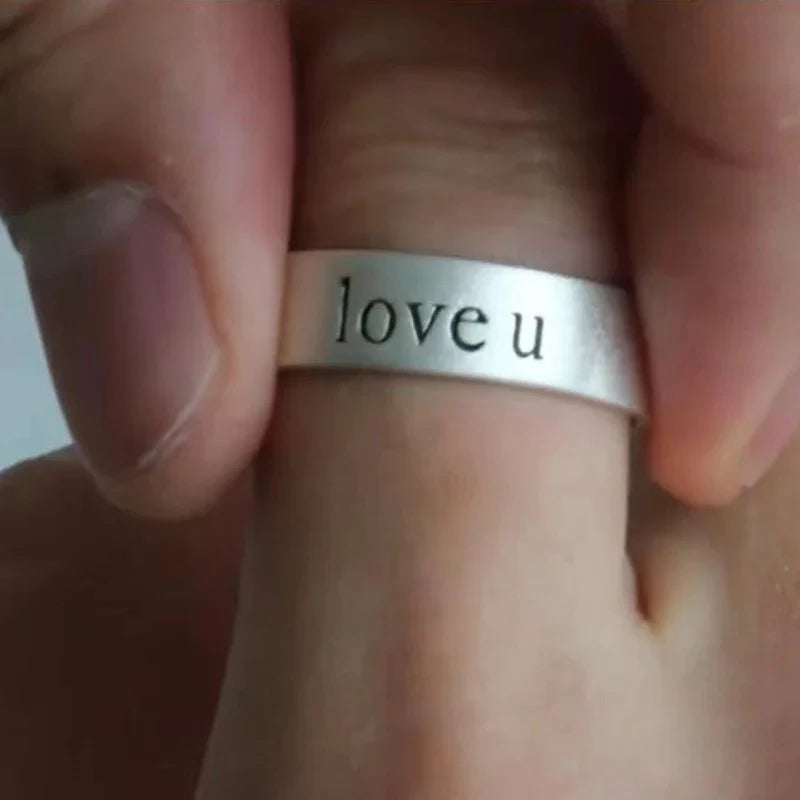 1PC Unique Design Sense Letter Handprint Ring For Men Women Versatile Fashion Couple Ring Personalized Simple Ring Jewelry Gifts Vera Lux