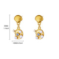 Elegant Imitation Pearl Earrings for Women Stainless Steel Heart Butterfly Shell Drop Earrings Luxury Aesthetic Jewelry Gift Vera Lux