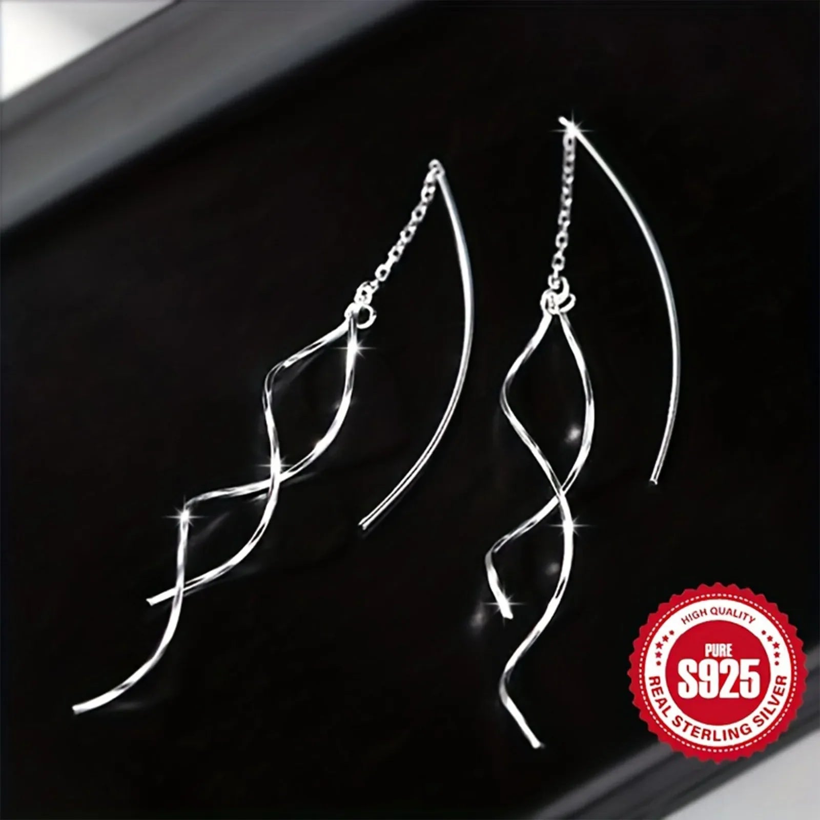 Elegant Crossed Wave S925 Silver Earrings for Women Suitable for Daily Commuting And Various Occasions Gift Essential Vera Lux