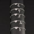 Stainless Steel 26 Letters English Initial Letter Heart Bracelet DIY Personalized Name Bracelets Women Anniversary Jewelry Gifts Vera Lux