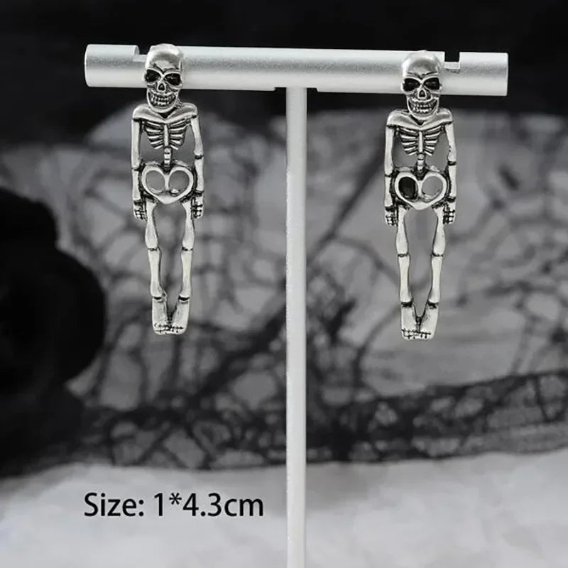 New Halloween Skull Skeleton Drop Earrings for Women Fashion Trend Gothic Jewelry Gift Hip Hop Rock Cool Dropped Earrings Men Vera Lux