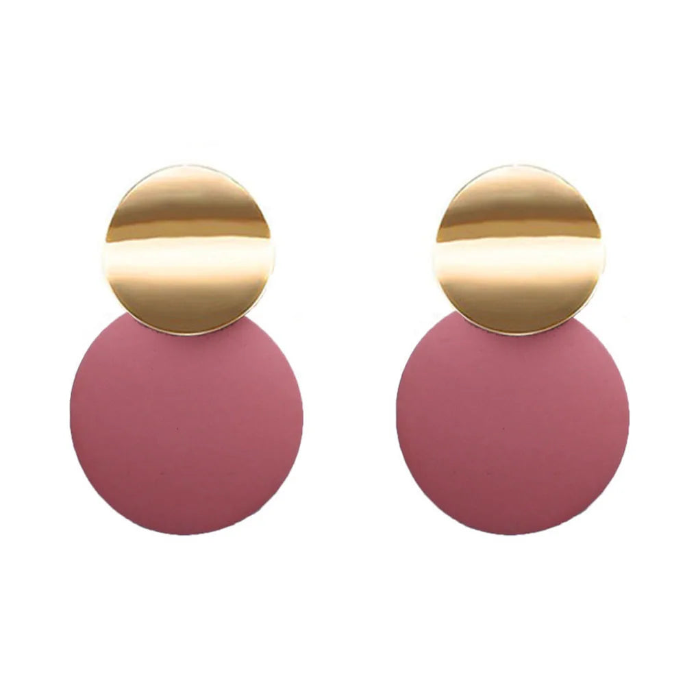 Geometric Joker Personalized Round Ring Temperament Ladies Cold Style Paint Stud Earrings Vera Lux