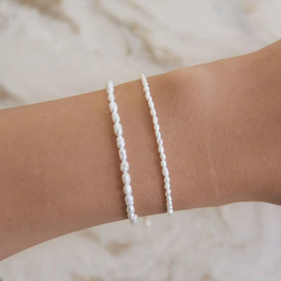 COLALA Imitation Pearl Bracelet Oval Pearl Stainless Steel Bracelet Women's Holiday Gift Vera Lux