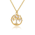 Zircon Tree of Life Necklace for Women Stainless Steel Chain Collar Choker Pendants Necklaces 2024 Trend Aesthetic Jewelry mujer Vera Lux