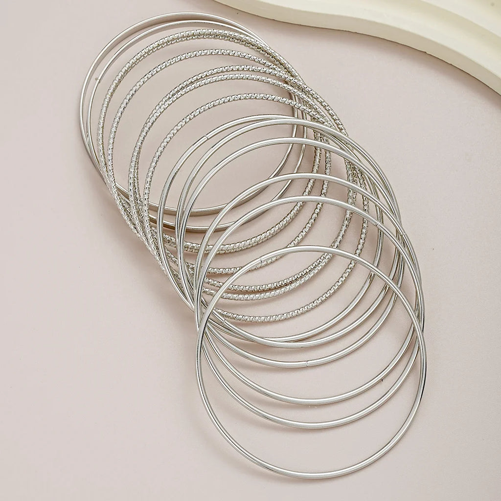 14 Pcs Trendy Exaggerated Metal Bracelet Set For Women Boho Thick Charm Curb Cuban Bracelet Bangles Fashion Jewelry Gift 2024 Vera Lux