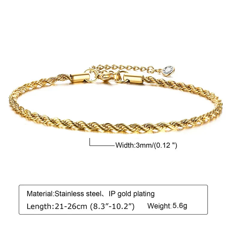 Anklet Bracelet on Legs Stainless Steel ,waterproof Adjustable Beach Beaded Ball Cuban Link Summer Boho Foot Jewelry for Women Vera Lux