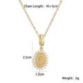 NEWBUY Trendy Gold Color Shiny AAA CZ Zircon Virgin Mary Pendant Necklaces For Women Gift Vera Lux