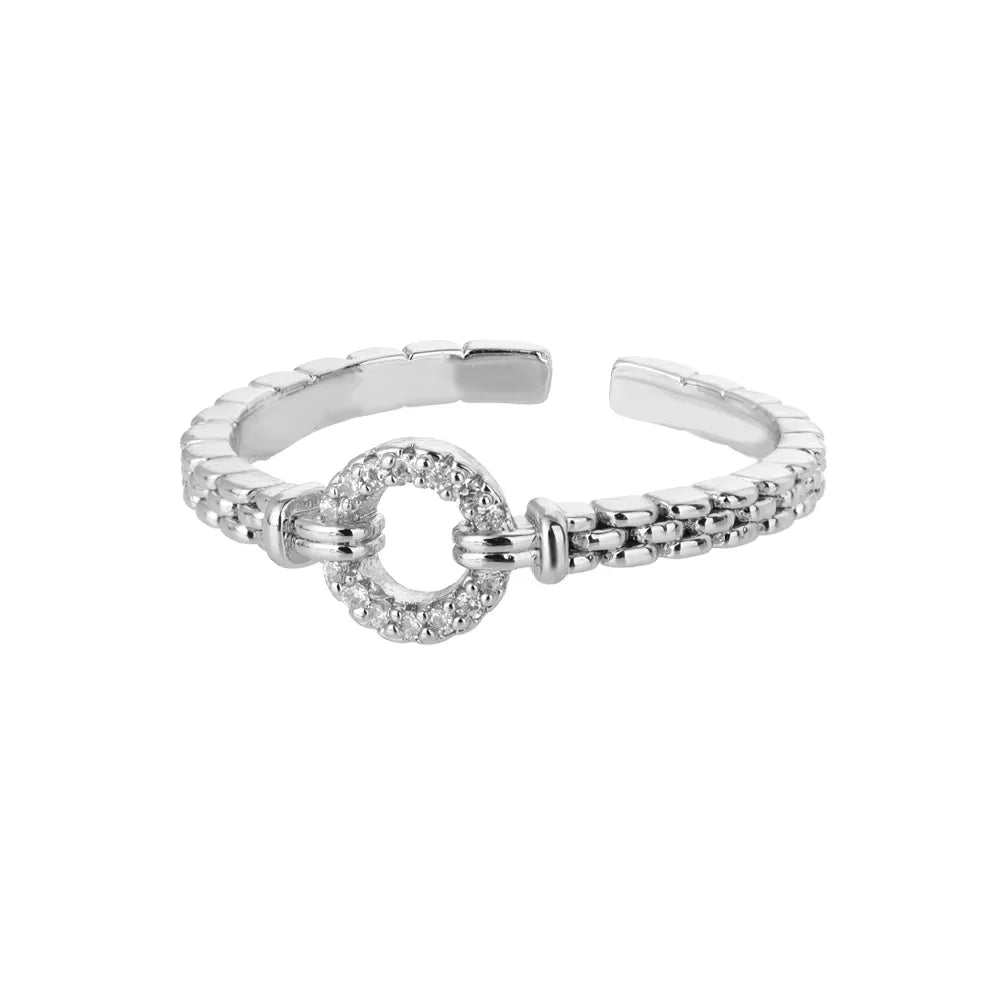 Anillos Gold Color Cubic Zirconia Chic Rings For Women 2025 Punk Elegant Wedding Party Aesthetic Stainless Steel Ring Jewelry Vera Lux
