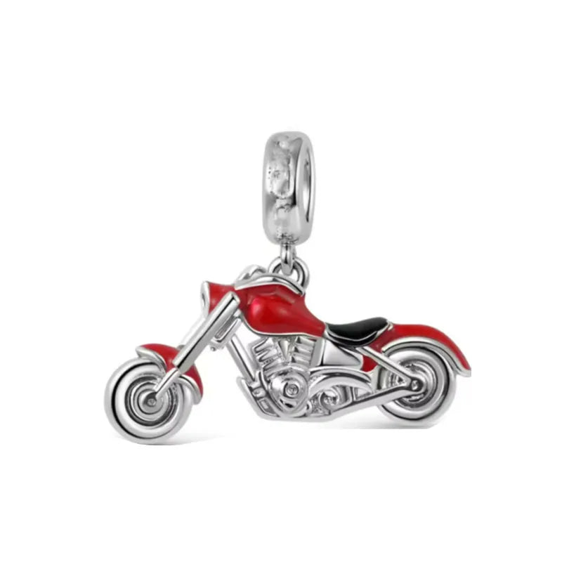2026 925 Silver Flower, Butterfly, Highland Cow, Motorcycle Pendant Fit European Original Bracelet DIY Jewelry Exquisite Jewelry Vera Lux