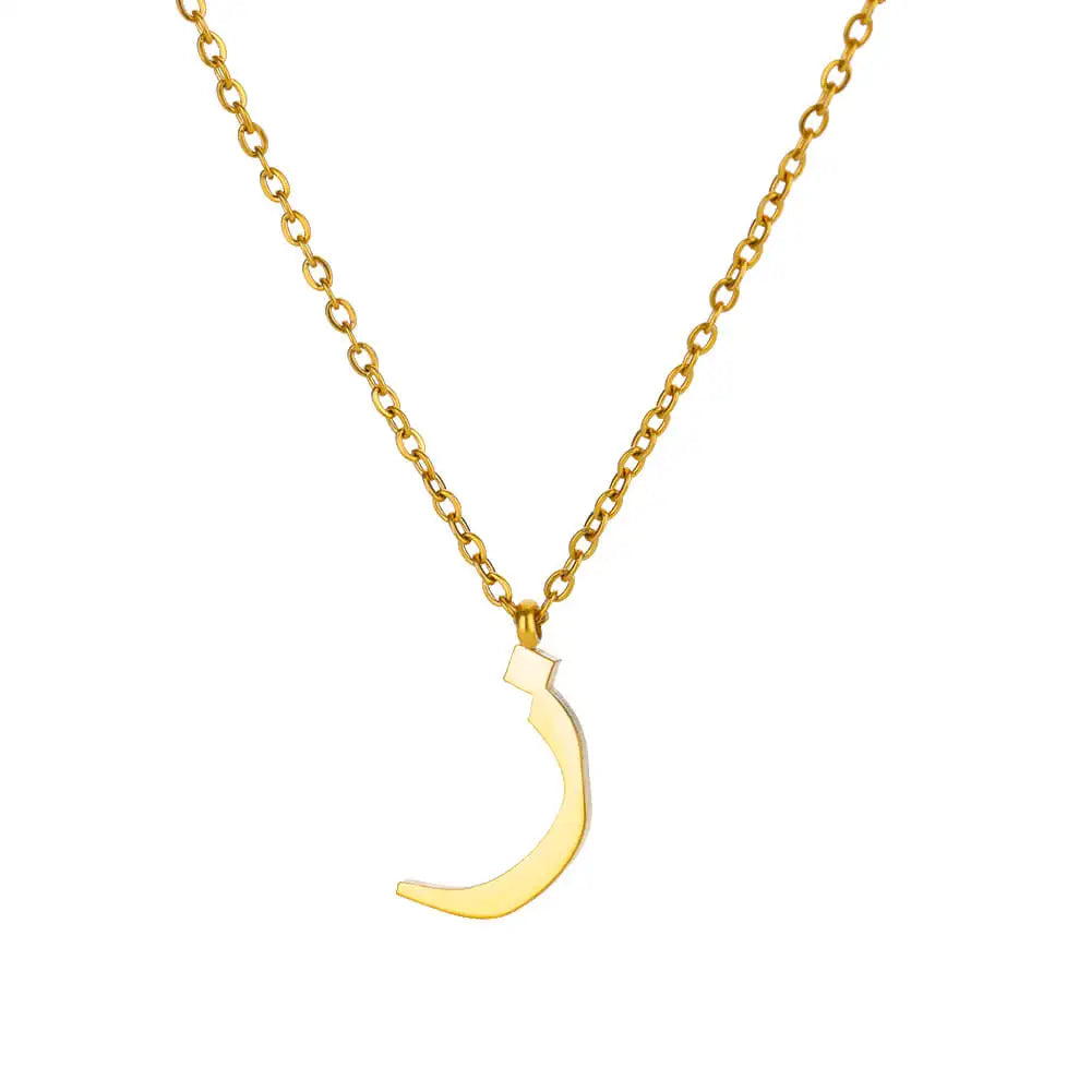 Arabic Letter Name Necklaces For Women Stainless Steel Alphabet Pendant Chain Choker Collar Femme Wedding Aesthetic Jewelry Bff Vera Lux