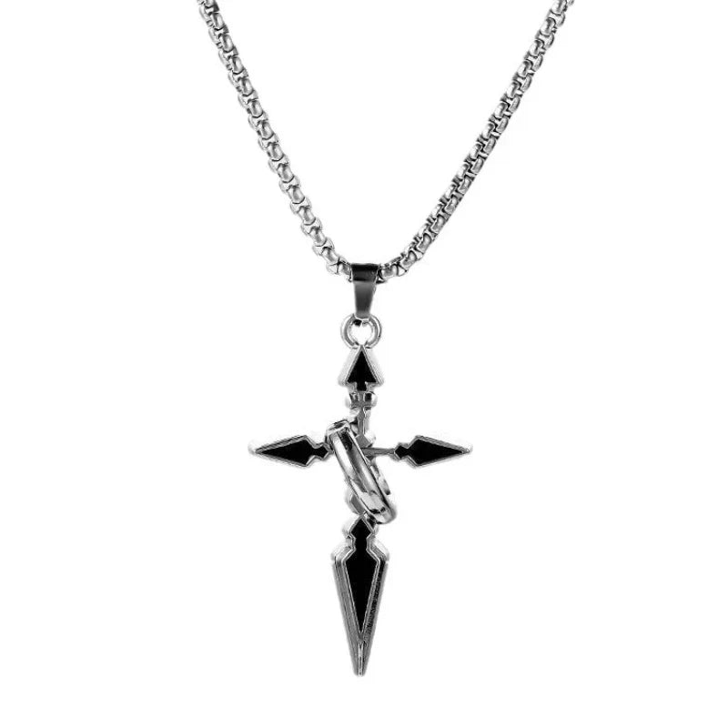 Cross Pendant Men's Necklace Men's Fashion Brand Chain Accessories Men's Fashion Hoodie Pendant Titanium Steel Chain Vera Lux