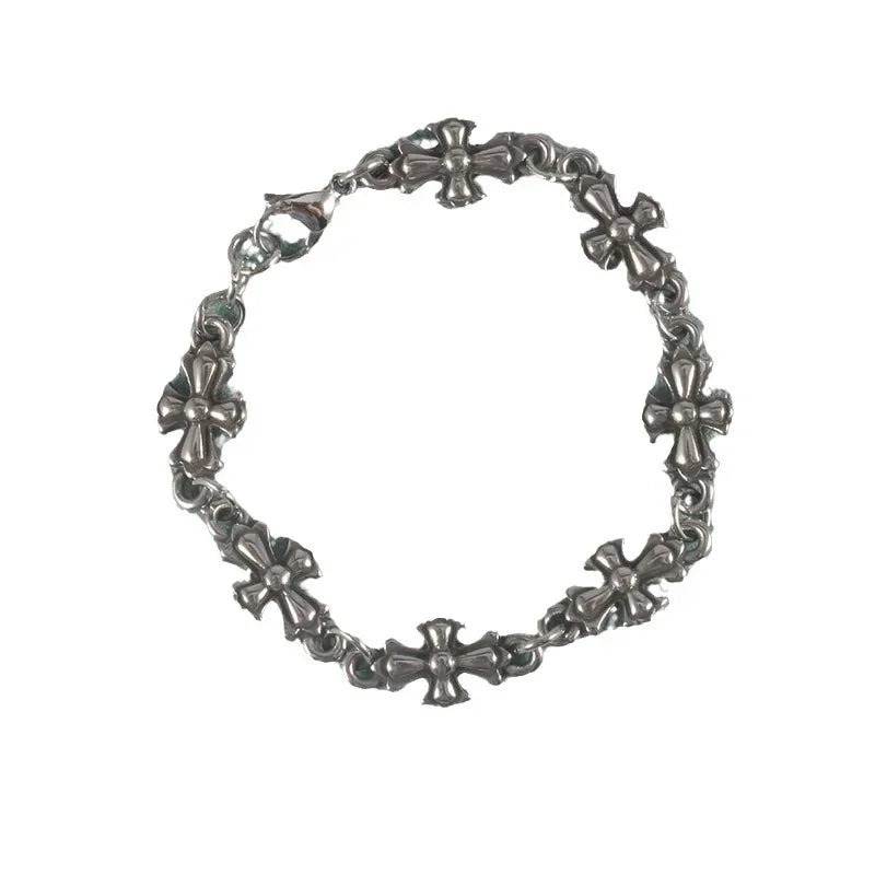 Gothic Punk Cross Chain Bracelets for Men and Women Retro Trend Halloween Party Personalized Bracelets Jewelry Accessories Vera Lux
