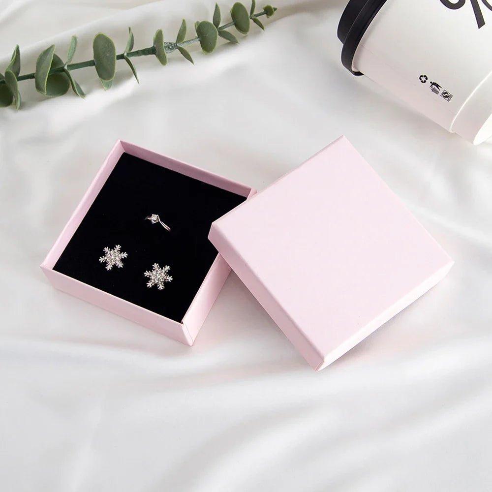 24Pcs Personalized Logo Jewelry Paper Gift Box Wedding Favors Ring Earring Necklace Pendant Bracelet Stud Bag Storage Packaging Vera Lux