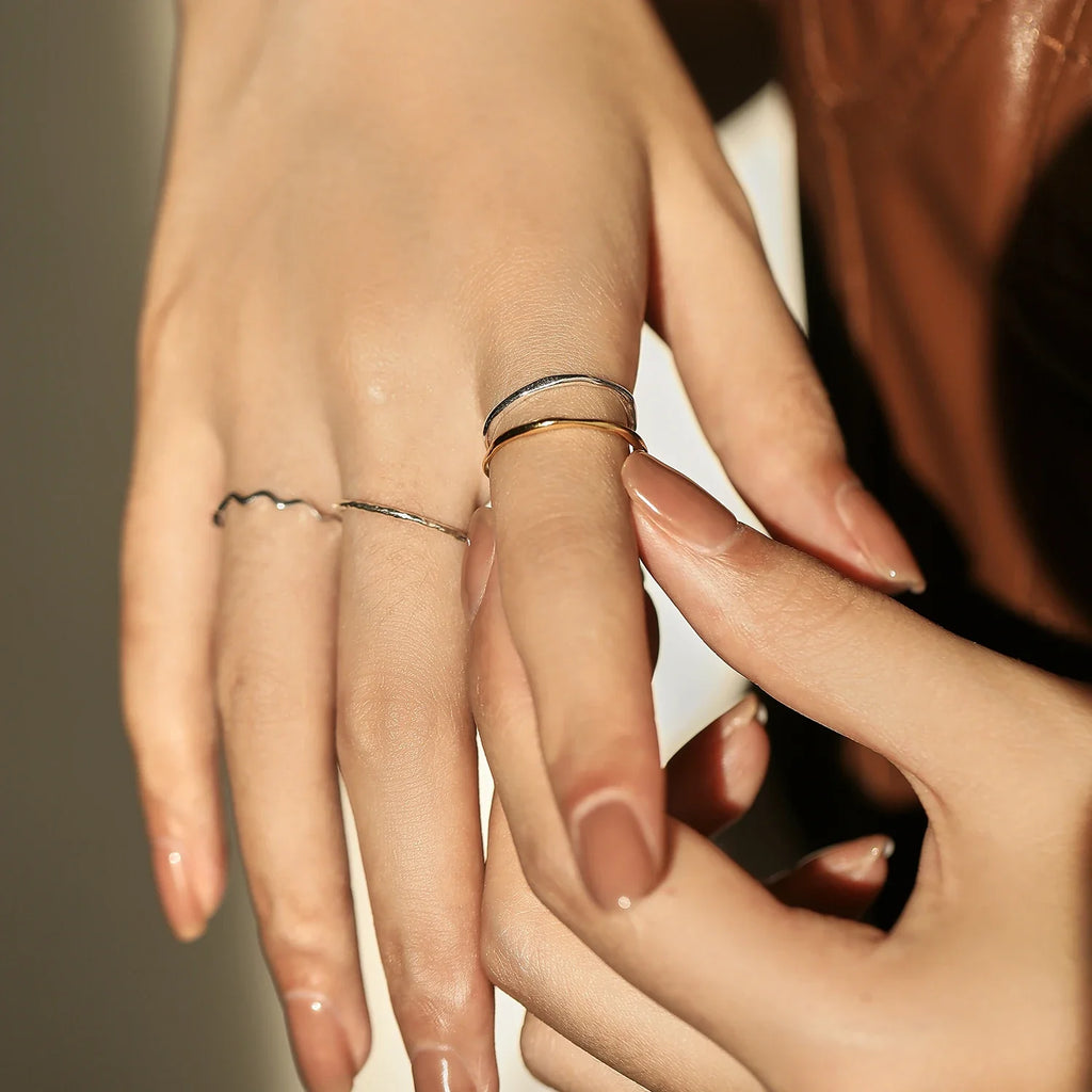 MODIAN 925 Sterling Silver Simple Fashion Stackable Ring Classic Wave Geometric Exquisite Finger Rings For Women Party Jewelry Vera Lux