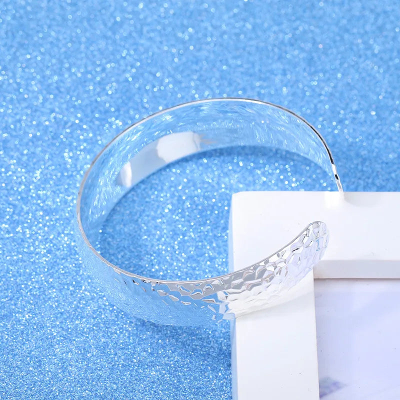925 Sterling Silver Retro Cuff Bangles Bracelets For Women Luxury Jewelry Accessories Wholesale Vera Lux