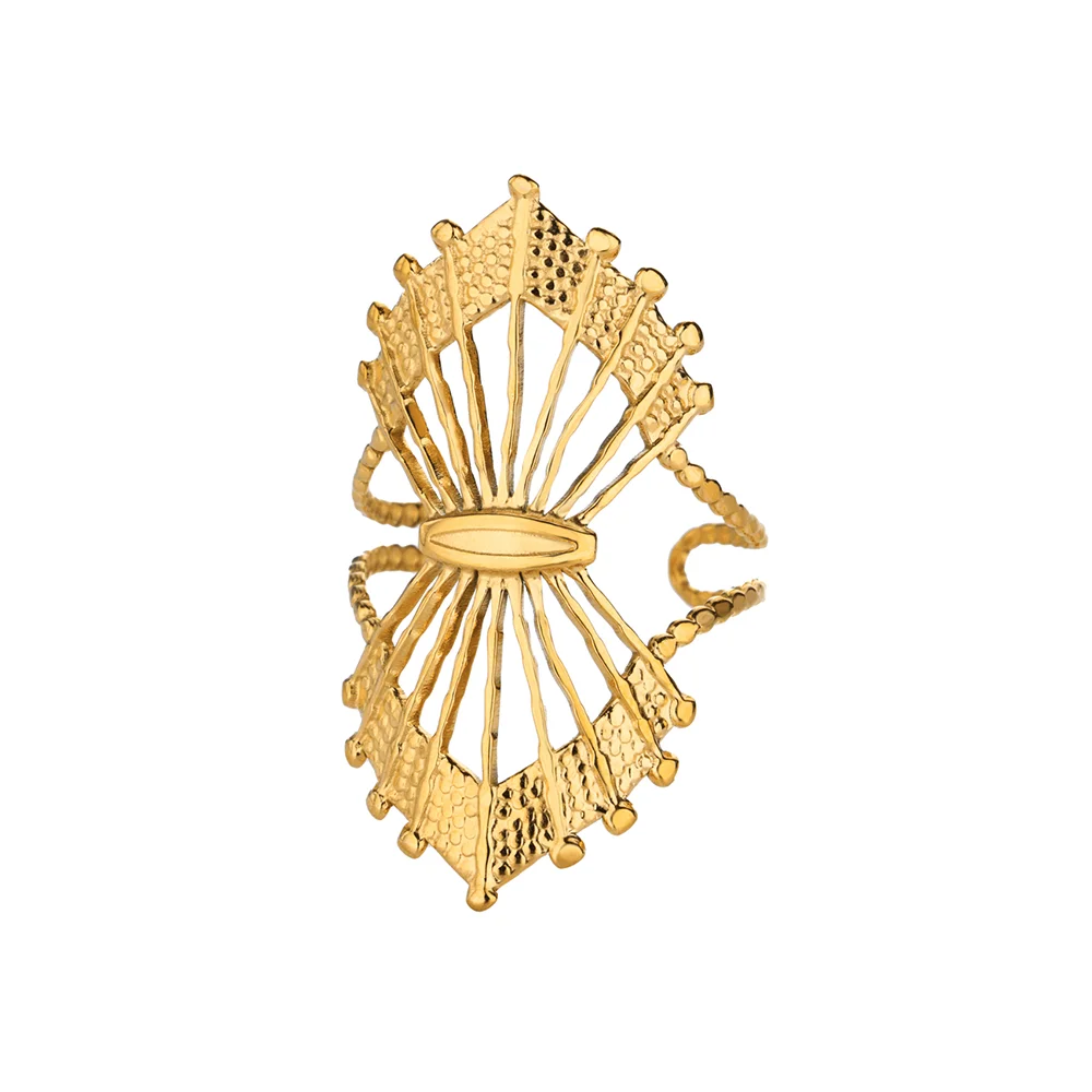316L Stainless Steel Starfish Shell Rings for Women Gold Color Open Finger Ring Femme Trendy Summer Vacation Ocean Jewelry Gift Vera Lux