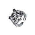 925 Sterling Silver Tiger Adjustable Rings For Women Engagement Female Jewelry Accessories  Jewellery Vera Lux