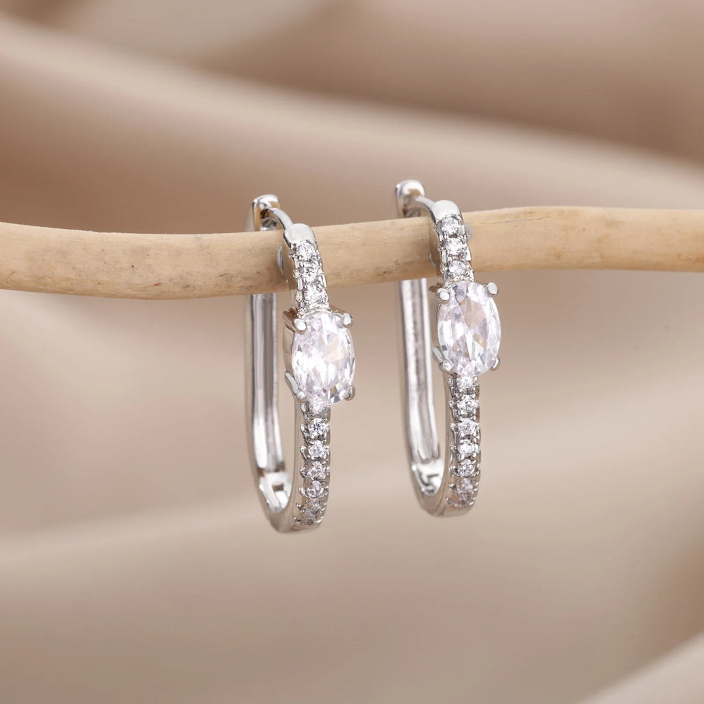 Minimalist Zircon Round Earring For Women Stainless Steel Irregular Earring Fashion Party Wedding Jewelry Gift Bijoux Femme 2022 Vera Lux
