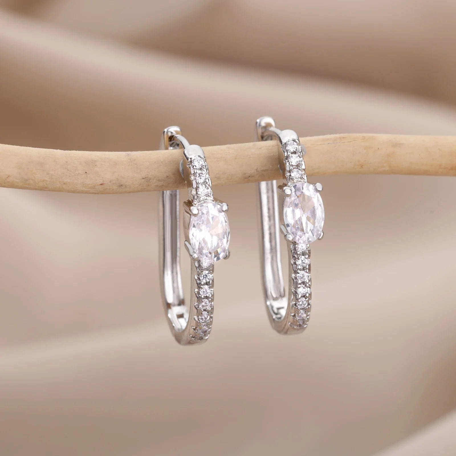 Minimalist Zircon Round Earring For Women Stainless Steel Irregular Earring Fashion Party Wedding Jewelry Gift Bijoux Femme 2022 Vera Lux