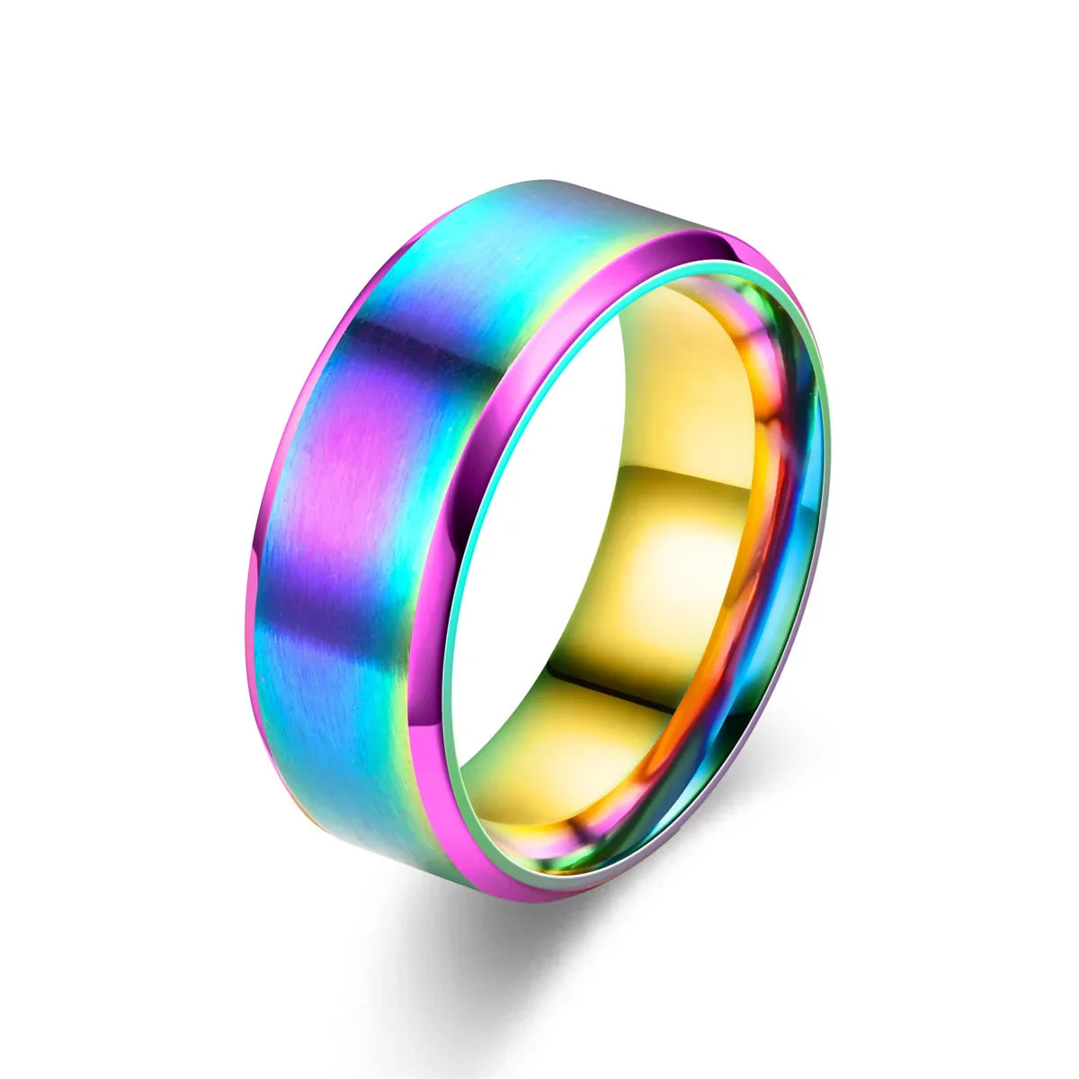 6 Colors Classic 8mm Tungsten Mens Ring Surface Brushed Stainless Steel Ring for Women Wedding Band Couples Jewelry Accessories Vera Lux