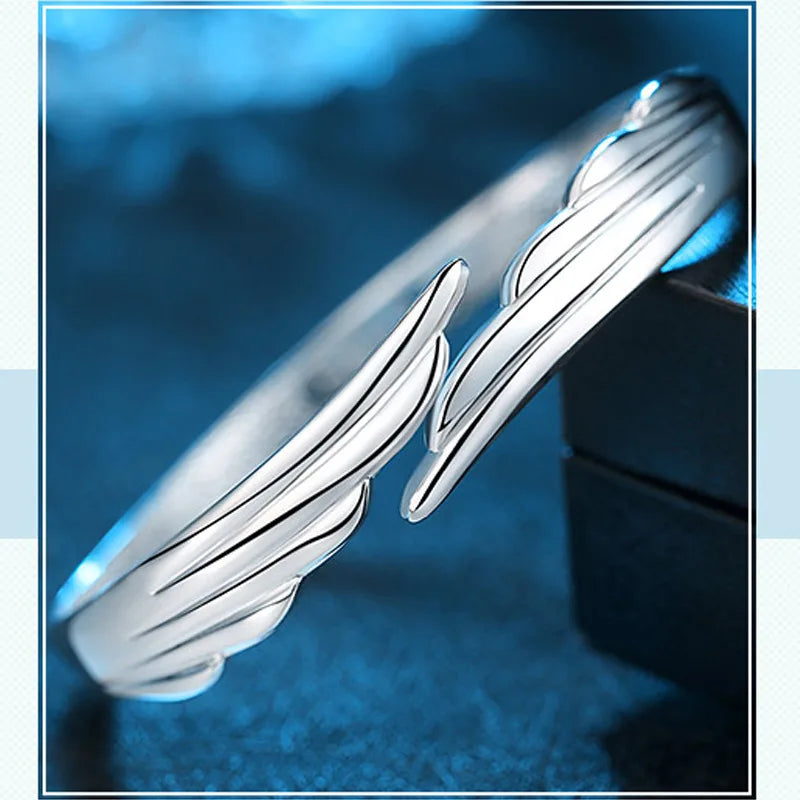 925 Sterling Silver Wing Cuff Women's Bangles Bracelets Wedding Luxury Quality Jewelry Accessories Wholesale Free Delivery Vera Lux
